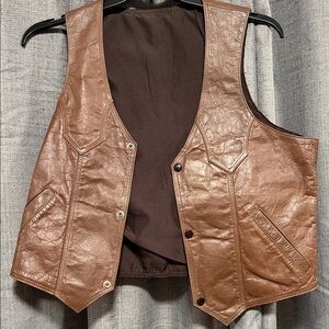 Brown Leather Vest